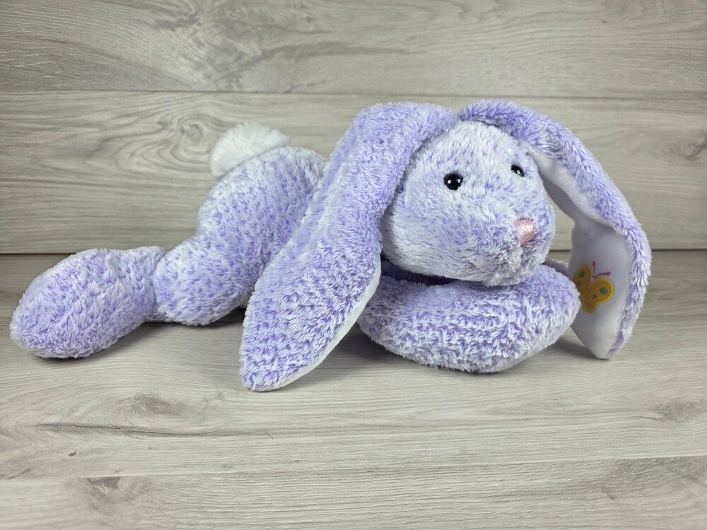 Walmart Plush Stuffed Purple Bunny Rabbit Pastel Easter Anthropomorphic 7" SU38